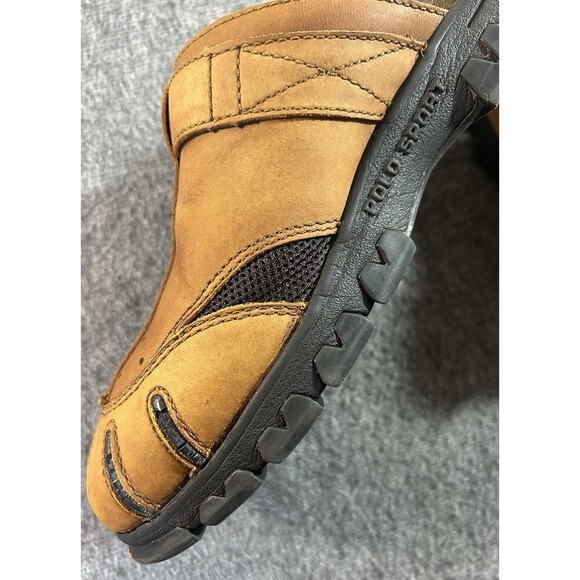 RL 67 POLO Sport RALPH LAUREN GLADIATOR FISHERMAN SANDALS Slip-Ins Sz 8 Rare VTG main image 14